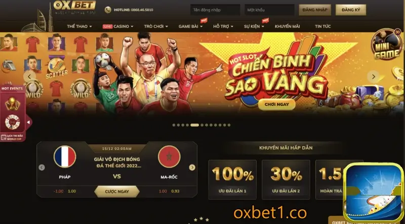 Đăng ký để đăng nhập vào sảnh game của Oxbet